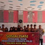 Kanit Binmas dan Bhabinkamtibmas Polsek Jaya Sosialisasikan Penerimaan Polri di MAS Lamno