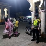Polsek Krueng Sabee Laksanakan Patroli Harkamtibmas dan Pengamanan Shalat Tarawih di Desa Padang Datar